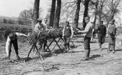 G208 14th Battalion, Northumberland Fusiliers, Halton Camp, 1915, making lascines