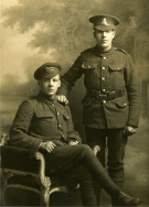 B.170 Alfred Rush (standing) & unknown soldier, The King's (Liverpool Regiment)