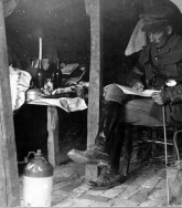 B215 British officer in dug-out